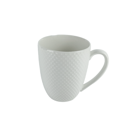 Hobnail Embossed Porcelain 14 Oz Dinner Mug