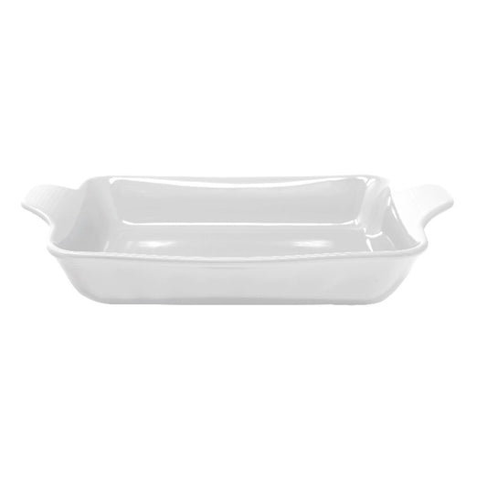 Cashmere White Ceramic Rectangular Baker