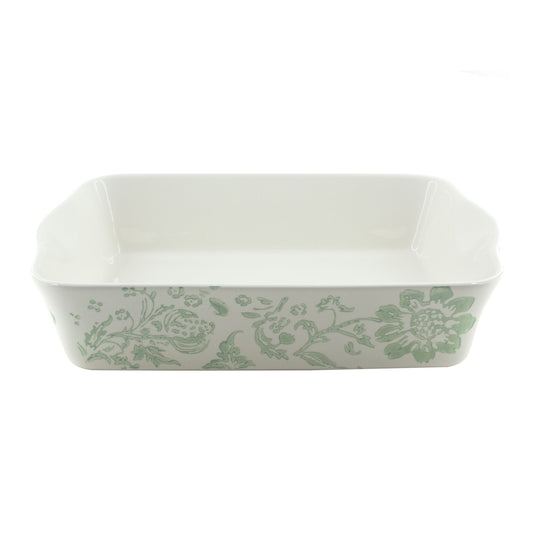 Floral Toile Ceramic 9 X 13 Rectangular Baker