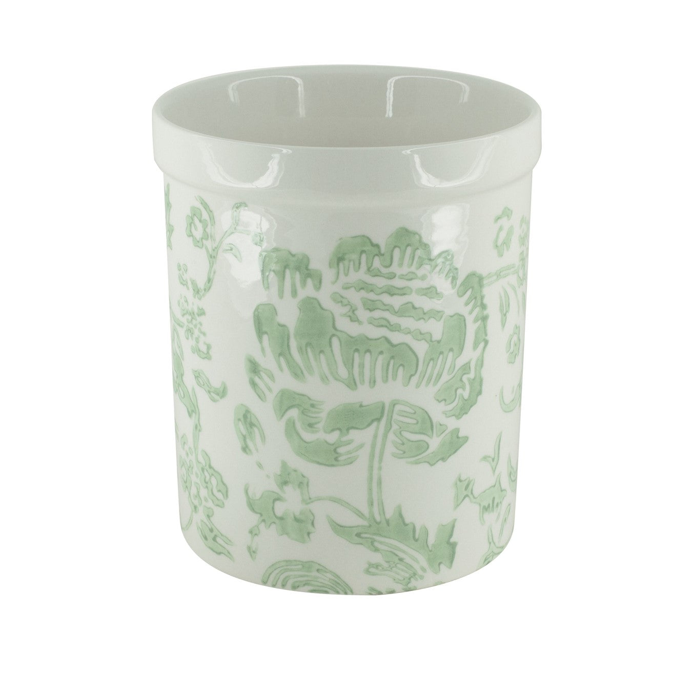 Floral Toile Ceramic Tool Crock