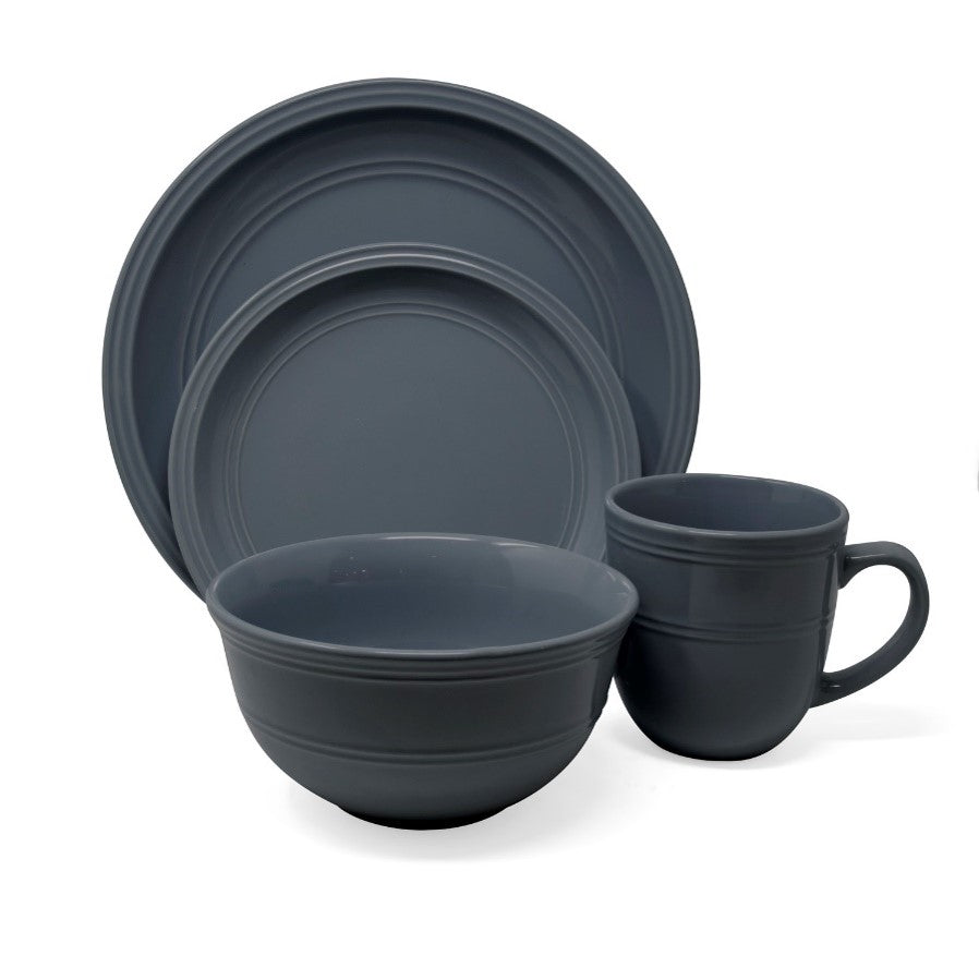 Farmhouse Gray 16 Pc Dinnerware Set