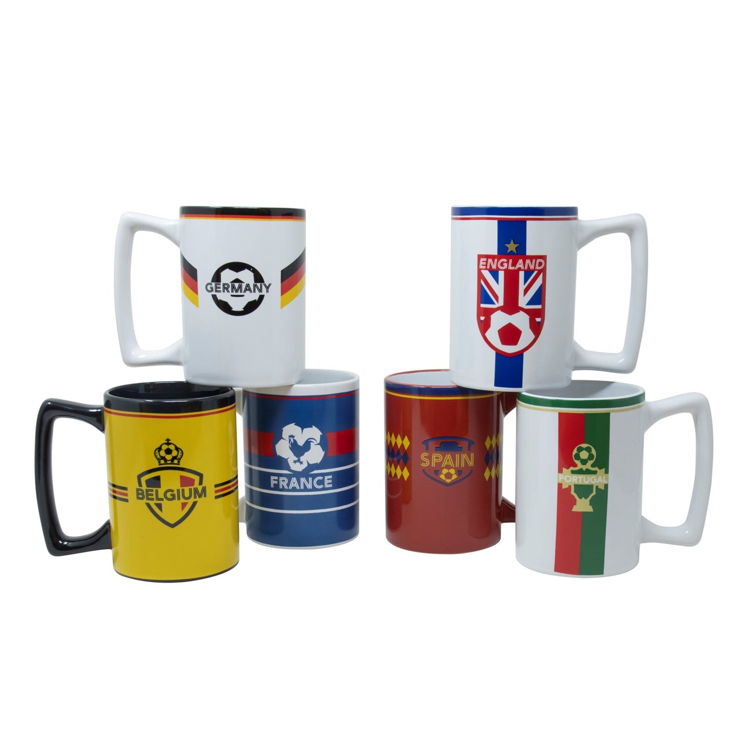 22 Oz Europes Soccer Mugs - 6 Assorted Designs