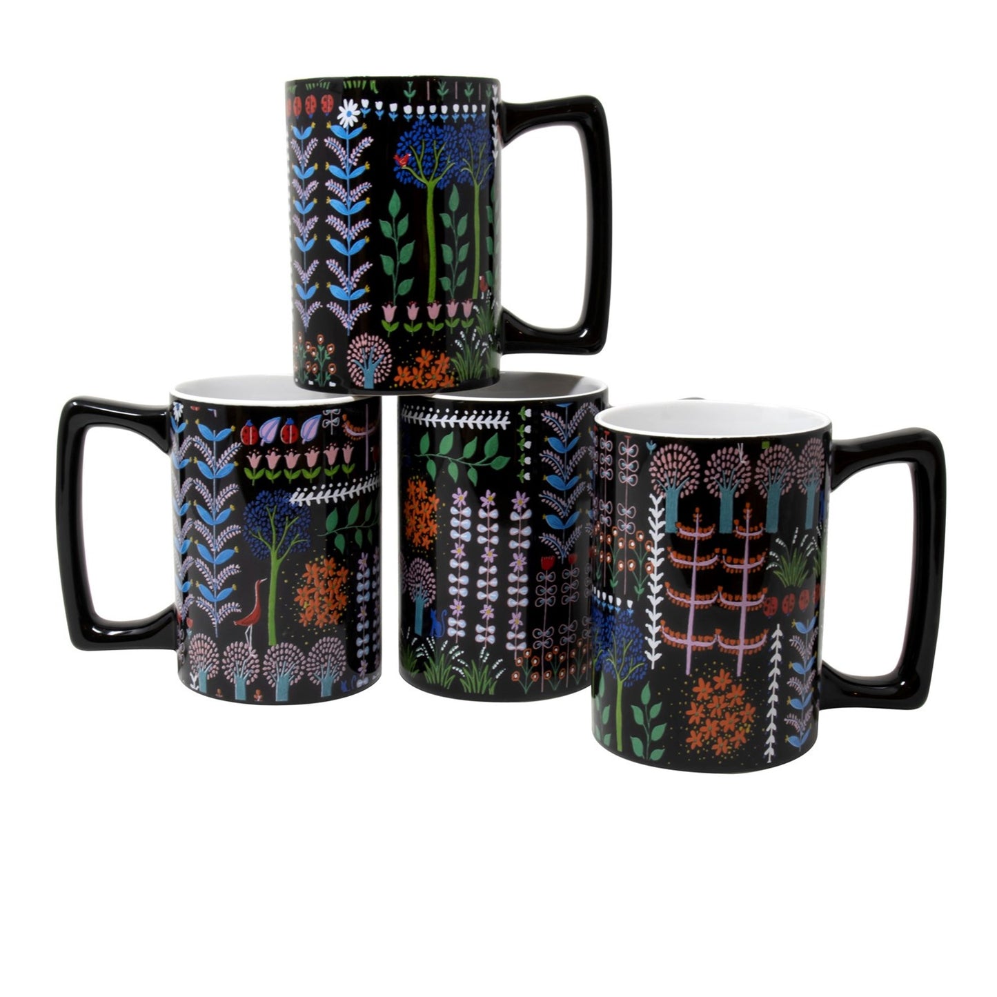 22 Oz Bright Folklore Mugs- 4 Assorted Designs