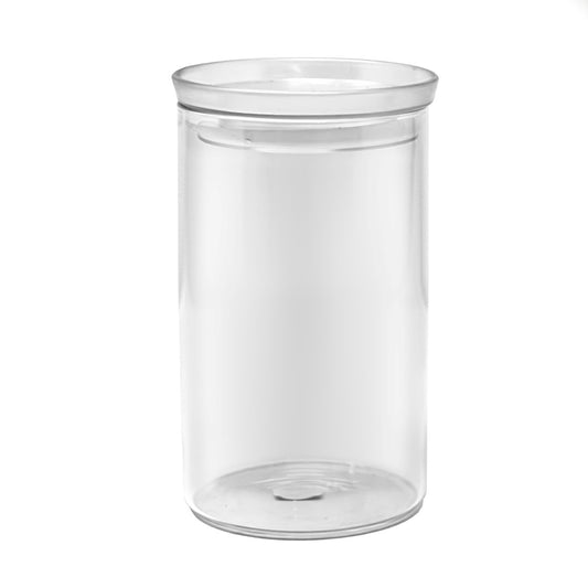 Borosilicate 33.8 Oz Glass Jar W/ White Opaque Lid