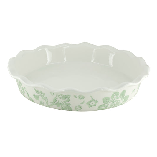 Floral Toile Ceramic 10" Pie Baker