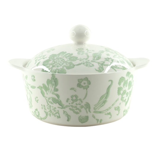 Floral Toile Ceramic 1.5 Qt Round Casserole