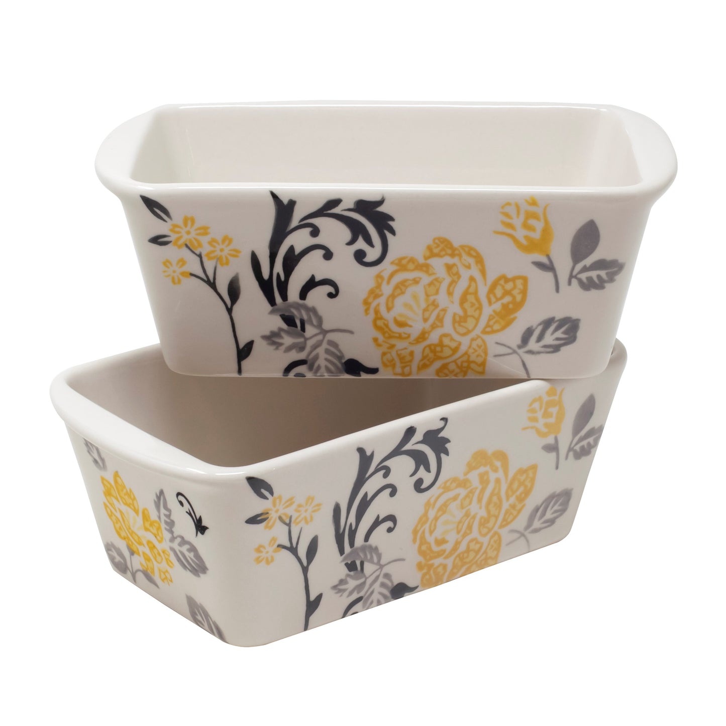 Perfect Petals Ceramic S/2 Mini Loaf Pans