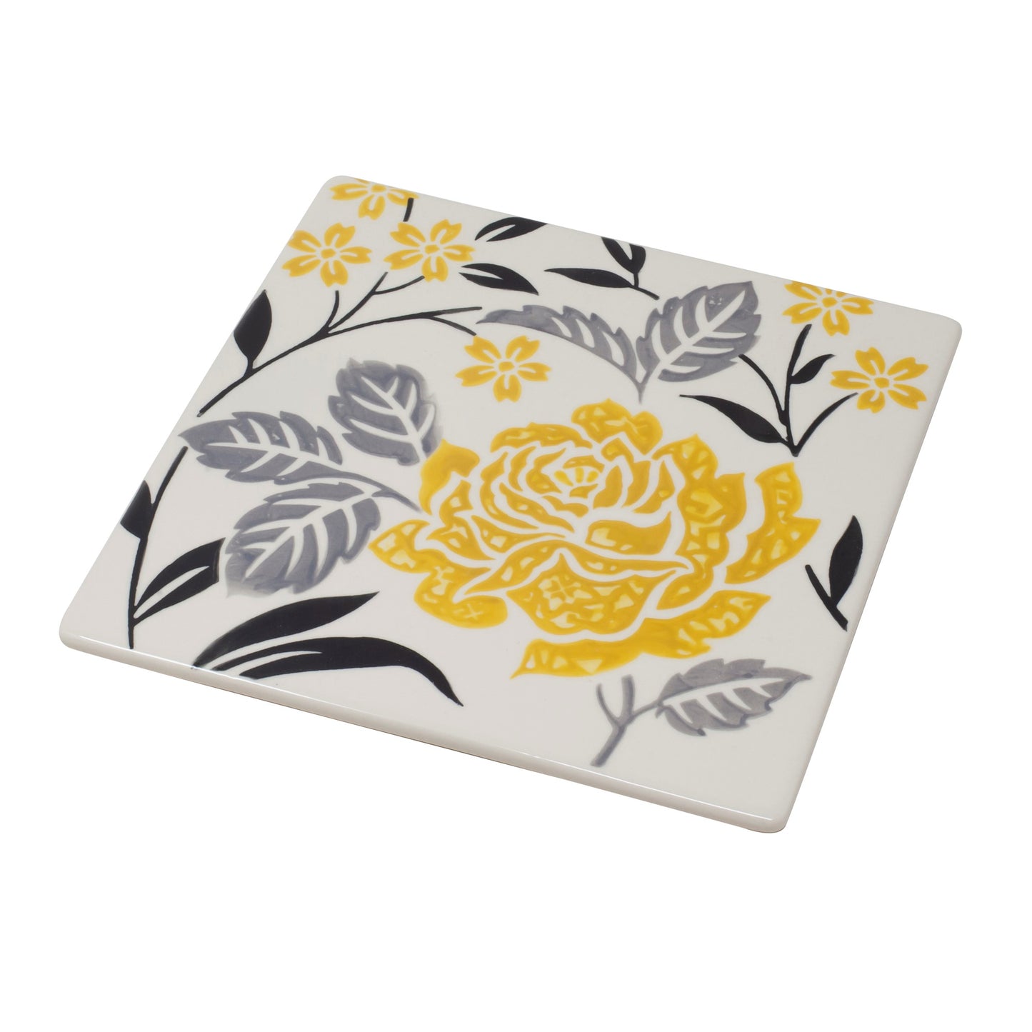 Perfect Petals Ceramic 8" Square Trivet